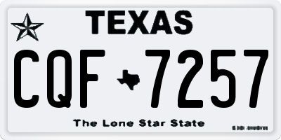 TX license plate CQF7257