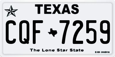 TX license plate CQF7259