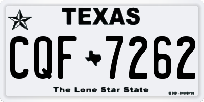 TX license plate CQF7262