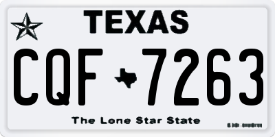 TX license plate CQF7263