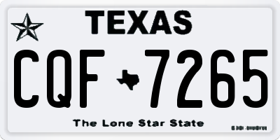 TX license plate CQF7265