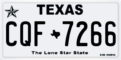 TX license plate CQF7266