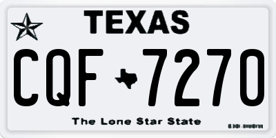 TX license plate CQF7270