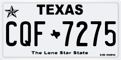 TX license plate CQF7275