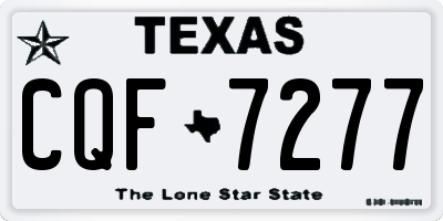 TX license plate CQF7277