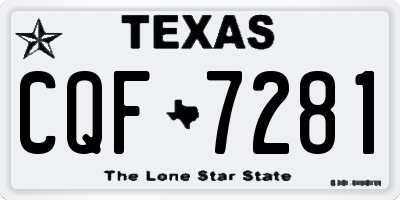 TX license plate CQF7281