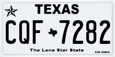 TX license plate CQF7282