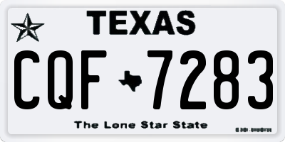TX license plate CQF7283