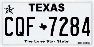 TX license plate CQF7284