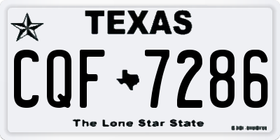 TX license plate CQF7286