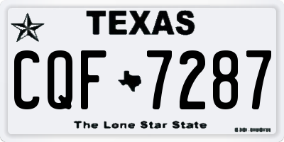 TX license plate CQF7287