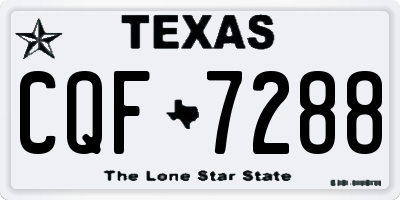 TX license plate CQF7288