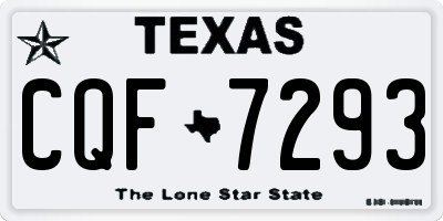 TX license plate CQF7293