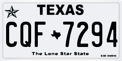 TX license plate CQF7294