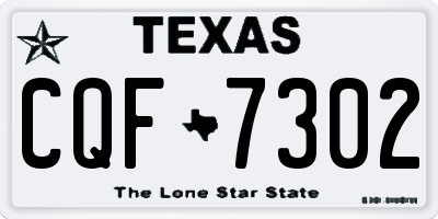 TX license plate CQF7302