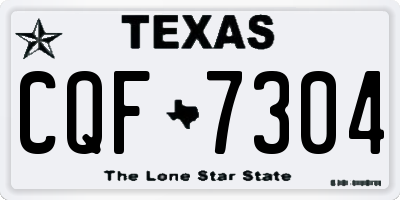 TX license plate CQF7304