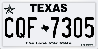 TX license plate CQF7305