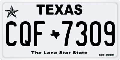 TX license plate CQF7309