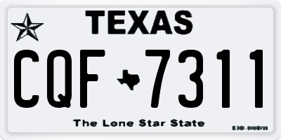 TX license plate CQF7311