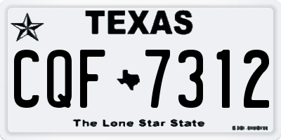 TX license plate CQF7312