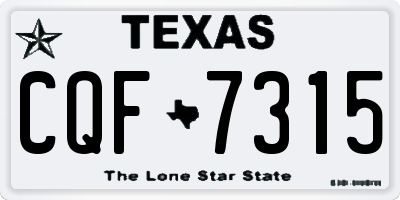 TX license plate CQF7315