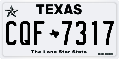 TX license plate CQF7317