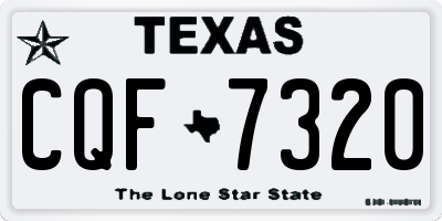 TX license plate CQF7320