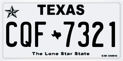 TX license plate CQF7321