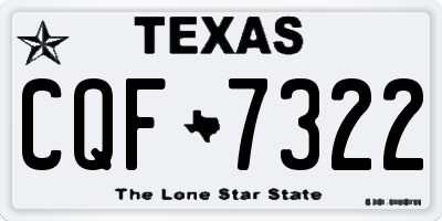 TX license plate CQF7322