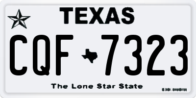 TX license plate CQF7323