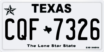 TX license plate CQF7326