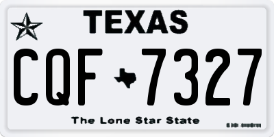 TX license plate CQF7327