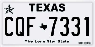 TX license plate CQF7331
