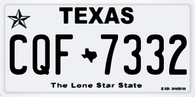 TX license plate CQF7332