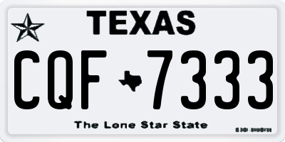 TX license plate CQF7333