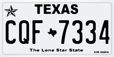 TX license plate CQF7334