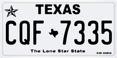 TX license plate CQF7335