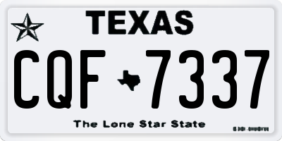 TX license plate CQF7337
