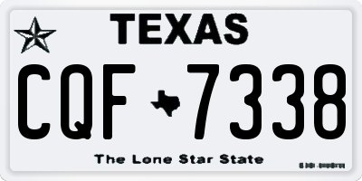 TX license plate CQF7338
