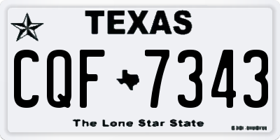 TX license plate CQF7343