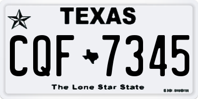 TX license plate CQF7345