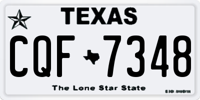 TX license plate CQF7348