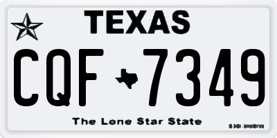 TX license plate CQF7349
