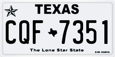 TX license plate CQF7351