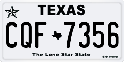 TX license plate CQF7356