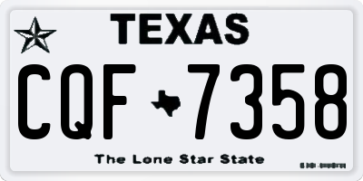TX license plate CQF7358