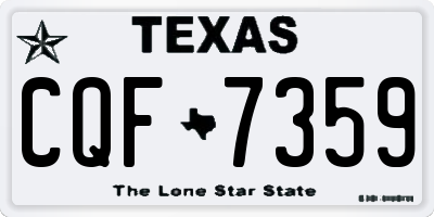 TX license plate CQF7359