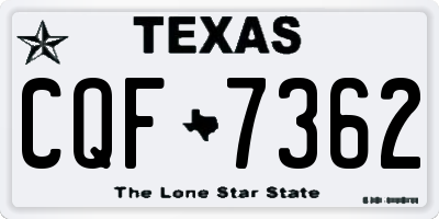TX license plate CQF7362