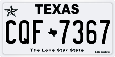 TX license plate CQF7367