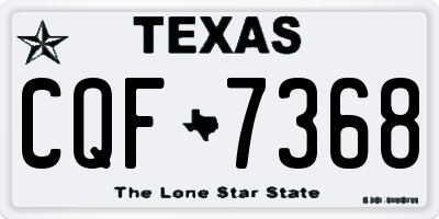 TX license plate CQF7368